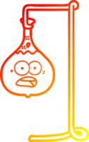 warm gradient line drawing cartoon science experiment png