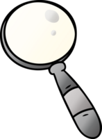 gradient cartoon doodle of a magnifying glass png