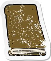 Retro-Distressed-Aufkleber eines Cartoon-Buches png