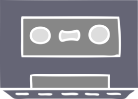 dessin animé doodle d'une cassette rétro png