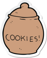 sticker of a cartoon cookie jar png