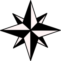 tatuaje tradicional de una estrella png