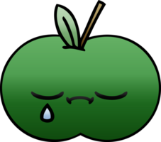 gradient shaded cartoon juicy apple png