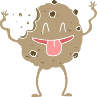 biscoito de desenho animado de estilo de cor plana png