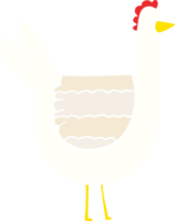 Cartoon-Huhn im flachen Farbstil png