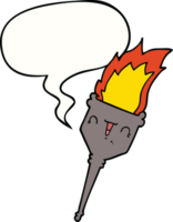 cartoon flaming chalice and speech bubble png