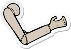 sticker van een cartoon prothetische arm png