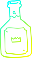 desenho de linha de gradiente frio desenho de bebida alcoólica png