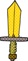 cartoon doodle of an old bronze sword png