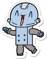 pegatina de un robot de dibujos animados png