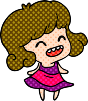 desenho de linda garota kawaii png