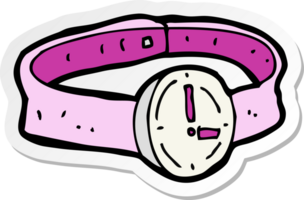 sticker of a cartoon wrist watch png