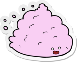 pegatina de un personaje de nube de dibujos animados png