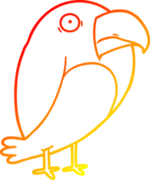 warm gradient line drawing cartoon crow png