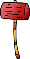 cartoon doodle mallet png