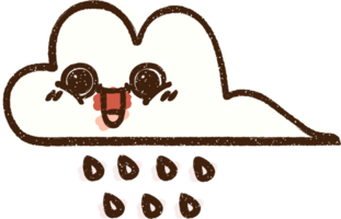 regn moln krita ritning png