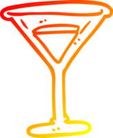 warm gradient line drawing cartoon red cocktail png