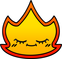 gradient shaded cartoon fire flame png