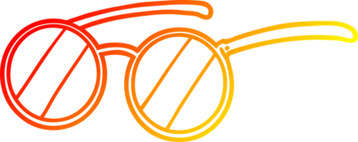 warme Gradientenlinie Zeichnung Cartoon-Brille png