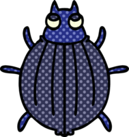 quirky comic book style cartoon beetle png