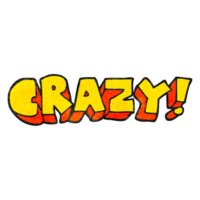 textured cartoon shout crazy png