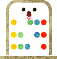 retro illustration style cartoon abacus png