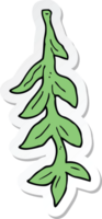 sticker of a cartoon plant png