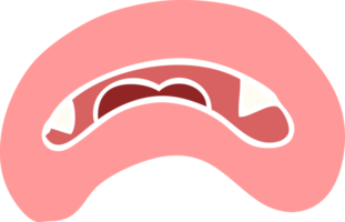 dessin animé doodle bouche de vampire png