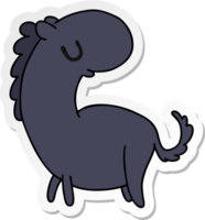 sticker cartoon kawaii of a cute horse png