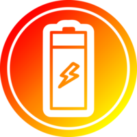 batería circular en espectro de gradiente caliente png