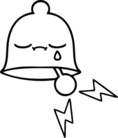 line drawing cartoon ringing bell png