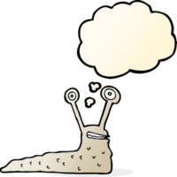 cartoon slug with thought bubble png