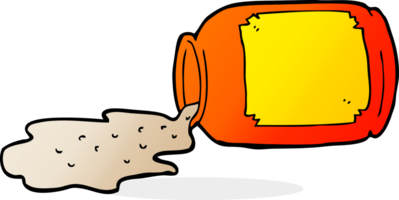 cartoon spilled jar png