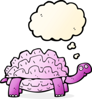 Cartoon-Schildkröte mit Gedankenblase png