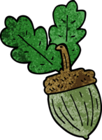 cartoon doodle acorn png