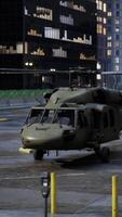 black war chopper in the city video
