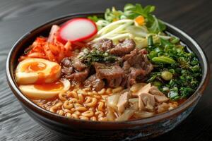 Yakisoba in the kitchen table professional advertising food photography photo