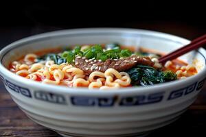 Yakisoba in the kitchen table professional advertising food photography photo