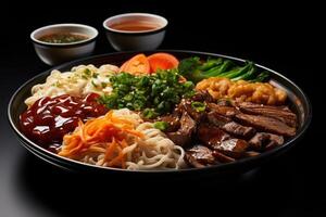 Yakisoba in the kitchen table professional advertising food photography photo