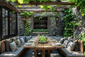 outdoor dining concept design advertising food photography photo