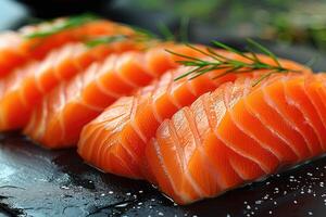 sashimi sushi in the kitchen table professional advertising food photography photo