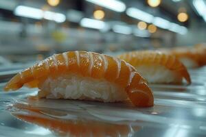 sashimi sushi in the kitchen table professional advertising food photography photo