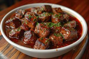 Beef Dishes of All Time in the kitchen table professional advertising food photography photo