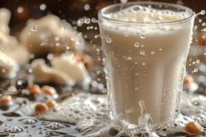 fresh glass of milk professional advertising food photography photo