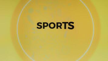 Sports Injuries inscription on yellow background with graphic illustrations. Sports concept video