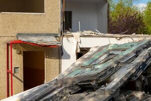 demolition of an gdr block of flats photo