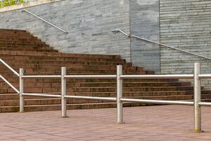 footpath with railings and stairs photo