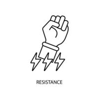 resistance concept line icon. Simple element illustration. resistance concept outline symbol design. vector