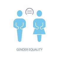 gender equality concept line icon. Simple element illustration. gender equality concept outline symbol design. vector