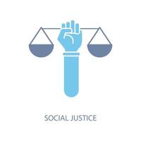 social justice concept line icon. Simple element illustration. social justice concept outline symbol design. vector
